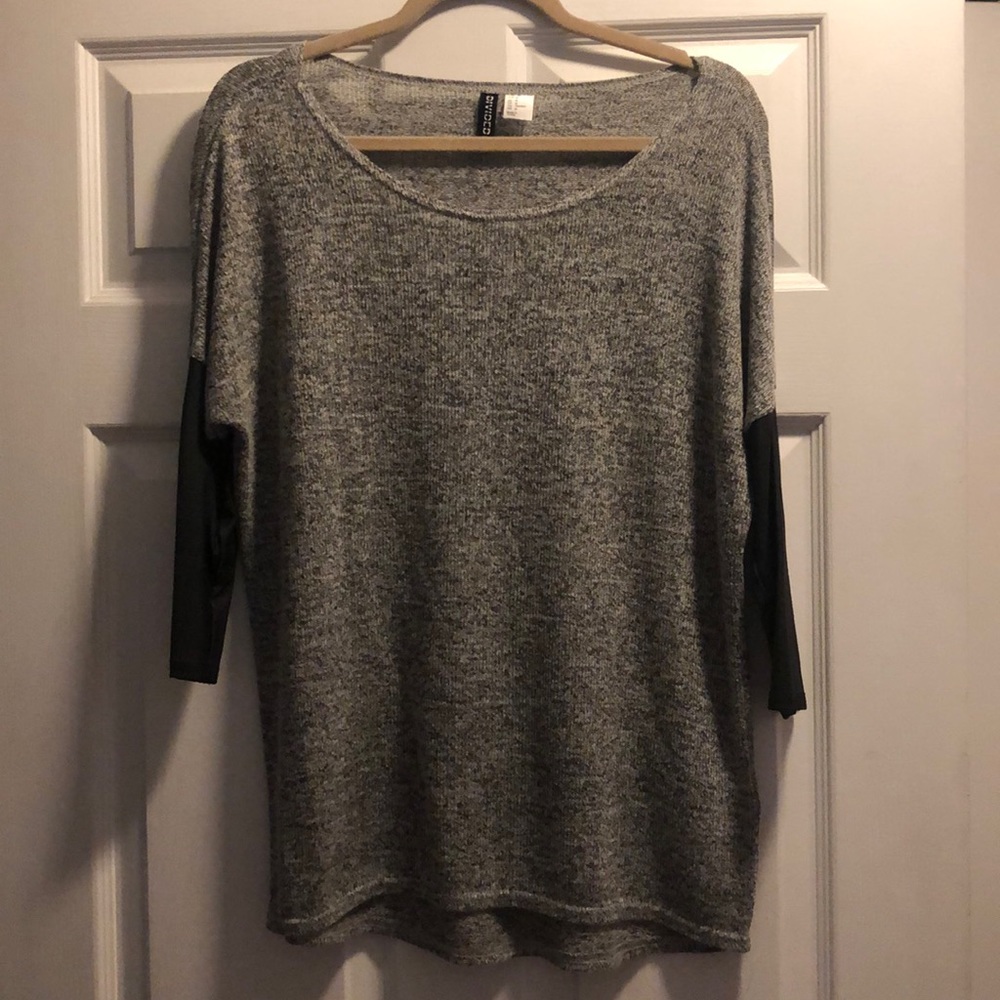 Slightly oversized gray top